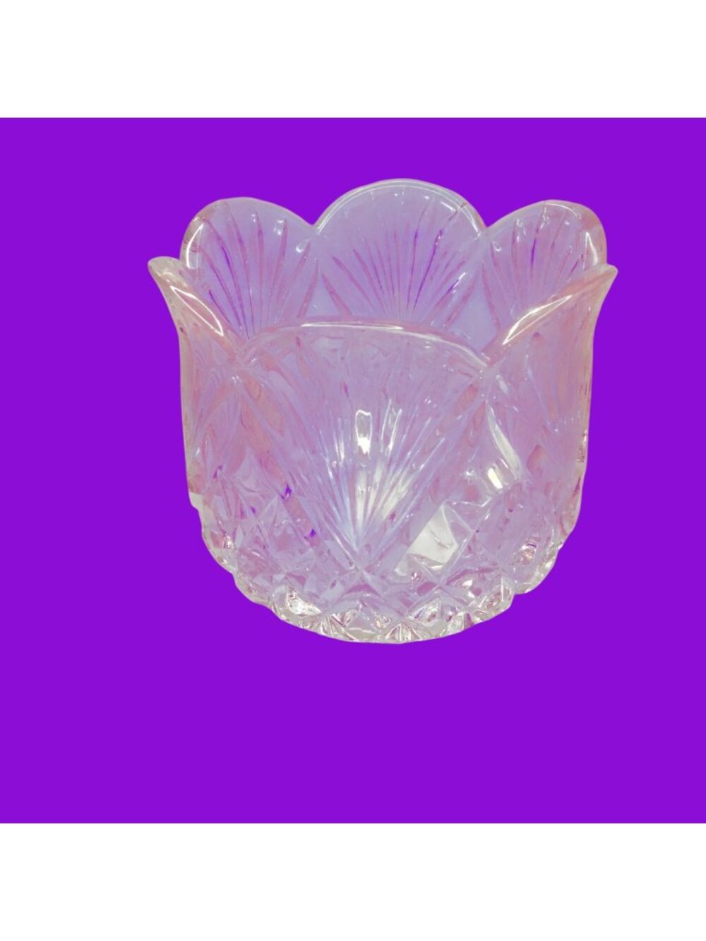 Crystal Tulip Vase Candy Dish Candle Bowl Lead Crystal EUC